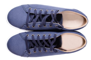 izole mavi spor ayakkabı