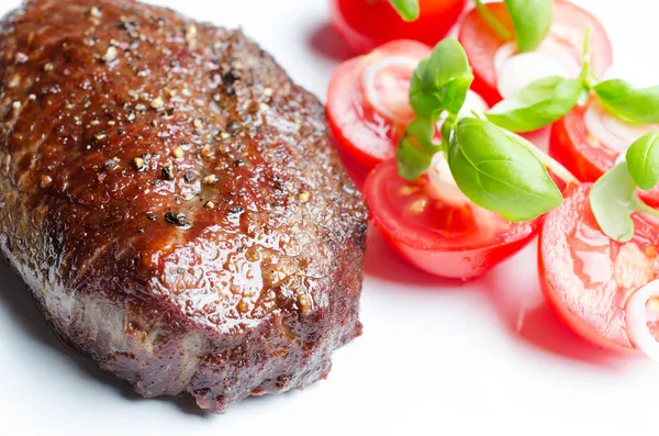 Closeup of grilled beef steak Royalty Free Stock Images