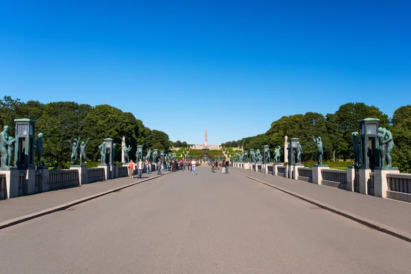 Vigeland merkezinde ve sokak — Stok fotoğraf