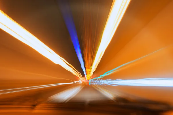 Blurred tunel lights — Stock Photo, Image