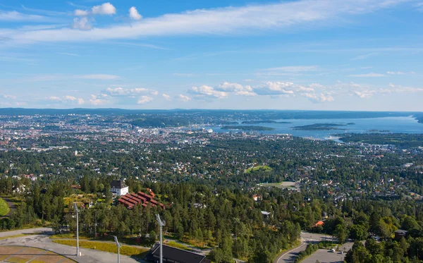 Panoráma a downtown Oslo, Norvégia — Stock Fotó