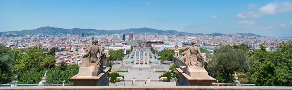 Panorama sochařství espanya náměstí — Stock fotografie