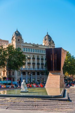 Macia Monument in Plaza Cataluna clipart