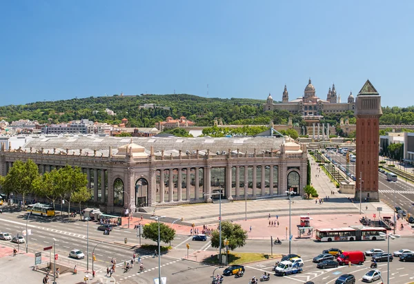 Placa De Espanya the National Museum in Barcelona — Stock Photo, Image