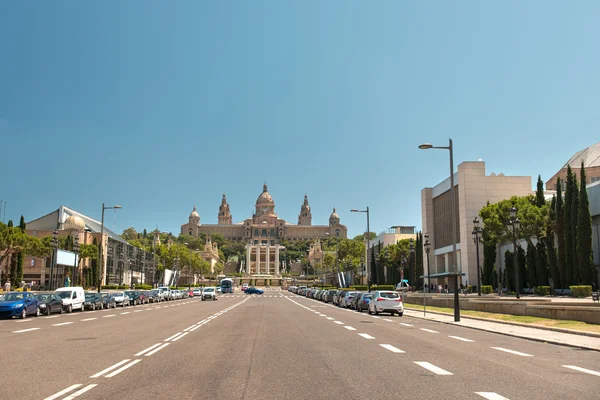 Road to National Art Museum Barcelona Spain — Stock Photo, Image