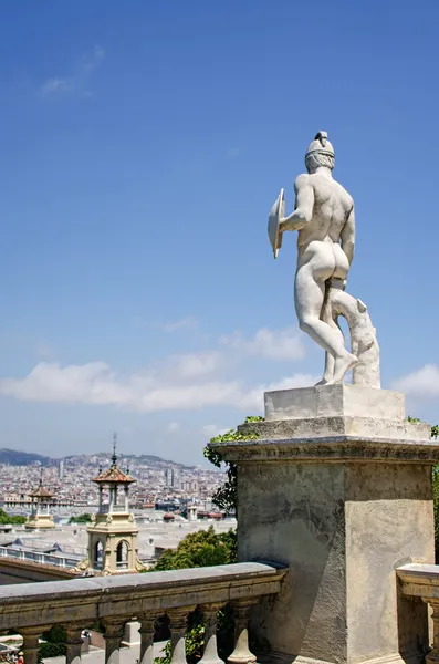 Barcelona İspanya'da heykel — Stok fotoğraf