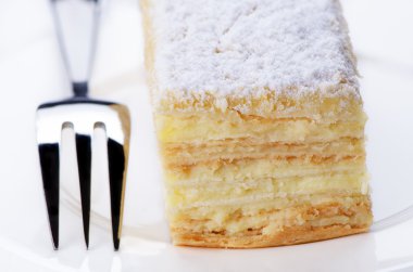 lezzetli kek katmanlı kapatın