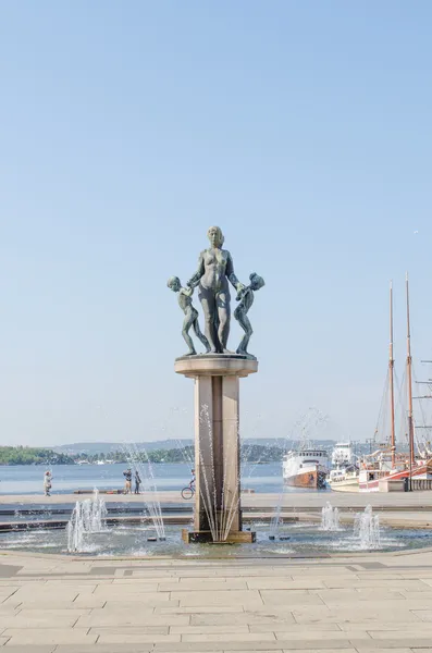 在奥斯陆的雕像 — 图库照片