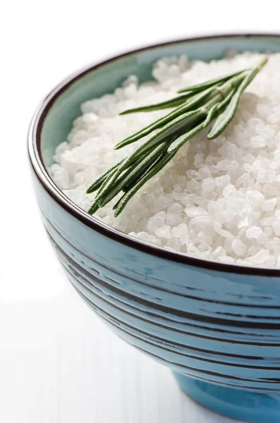 Bowl of sea salt — Stock Photo, Image