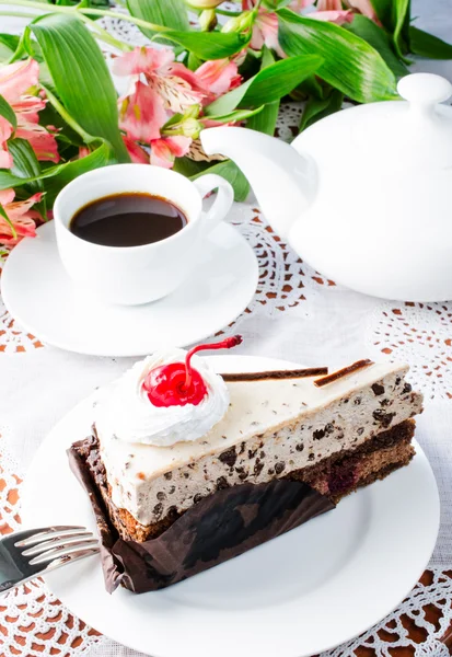 Torta fiori di caffè — Foto Stock