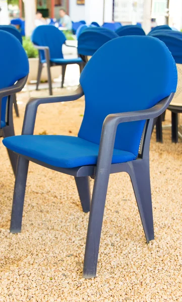Blaue Stühle — Stockfoto