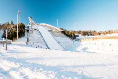 Holmenkollen ski jump in Oslo Norway clipart
