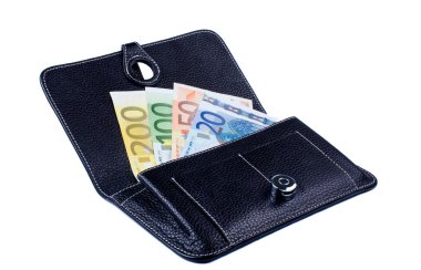 Euro ile deri cüzdan