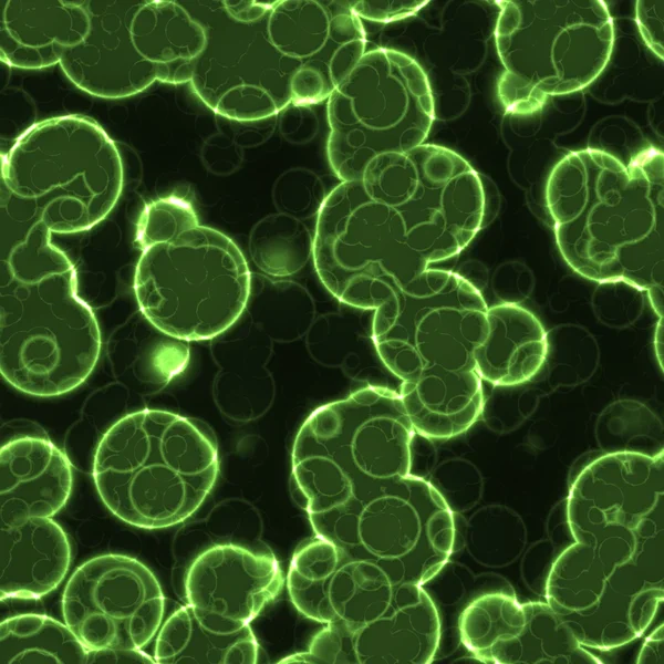 Bacterial cells green glowing — Stock Photo, Image