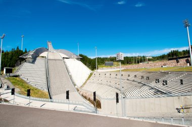 Holmenkolen Ski Jump at summer clipart