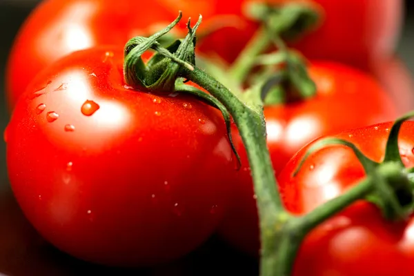 角度付きプレート ビュー 1 質点のトマト — ストック写真