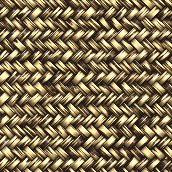 Seamless computer generated high quality woven basket twill yell — Stock Photo, Image