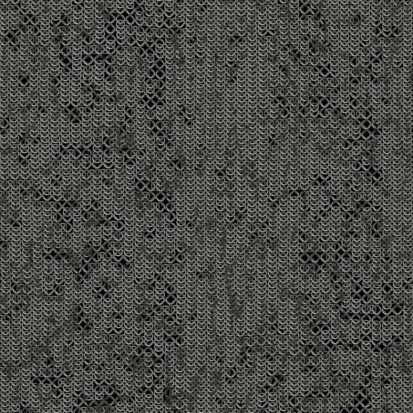 Seamless computer generated metal chain mail rusted and damaged — Stock Photo, Image