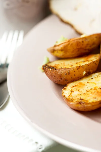 Gebakken aardappel close-up — Stockfoto