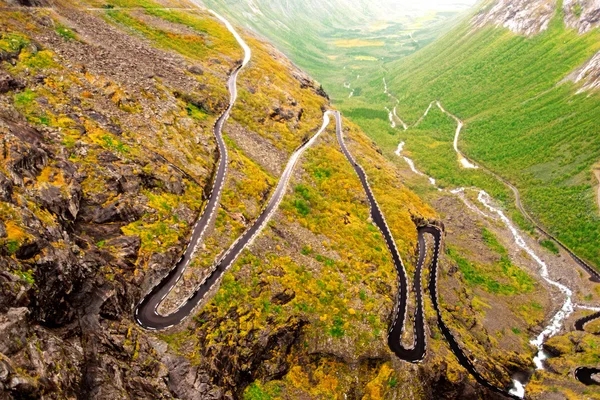 Trollstigen väg i Norge — Stockfoto