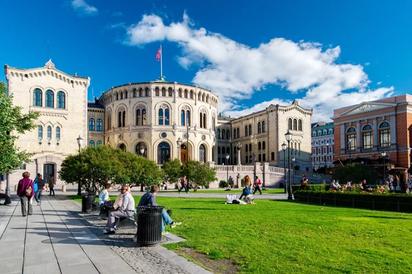 Memorizzazione della Norvegia nella giornata di sole — Foto Stock