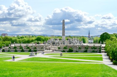 insanlar vigeland park oslo Norveç