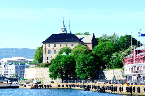 Vista sobre Akershus Fortress Oslo Noruega — Fotografia de Stock