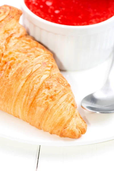Croissant och sylt — Stockfoto