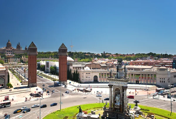 Montjuic fontän — Stockfoto