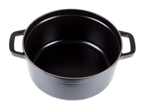 Gegoten ijzeren pot geïsoleerd — Stockfoto