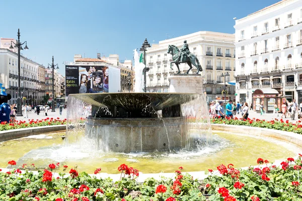 Πλατεία Sol στην Μαδρίτη Ισπανία — Φωτογραφία Αρχείου