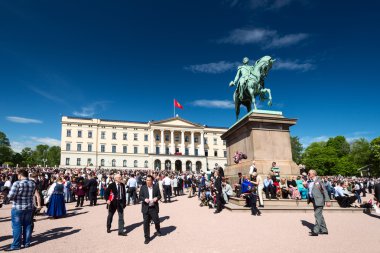 17 Mayıs oslo Norveç kutlama açık slottsparken