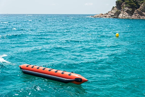 Floating banana boat — Stock Photo, Image