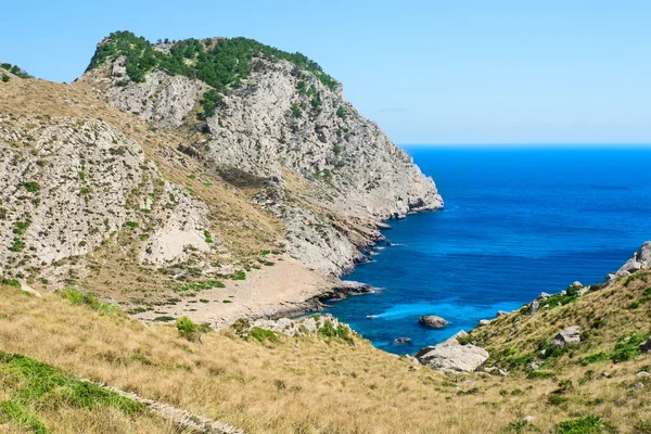 Pięknej plaży zatoki cala figuera — Zdjęcie stockowe