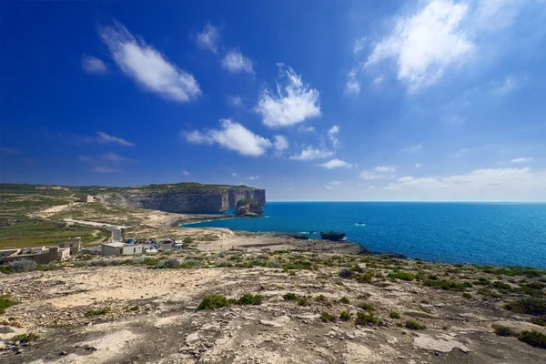 Ventana azul en la isla de Gozo —  Fotos de Stock