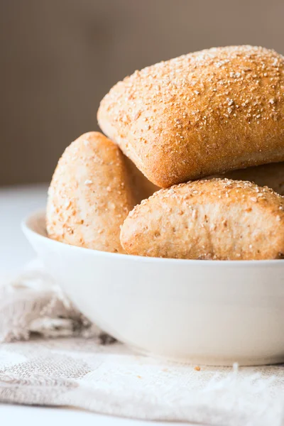 Bread in bowl — Stock Photo, Image