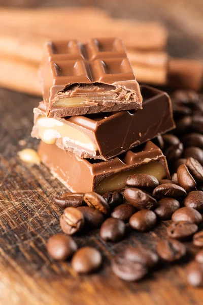 Chocolade en koffie — Stockfoto