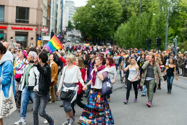 Desfile do Euroorgulho em Oslo — Fotografia de Stock