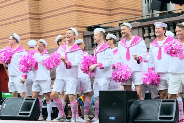 Europride Sailors dancing on parade — Stock Photo, Image