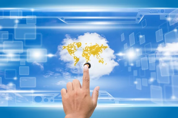Cloud computing-verbinding maken — Stockfoto