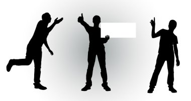 Silhouetts Person,Body Language clipart