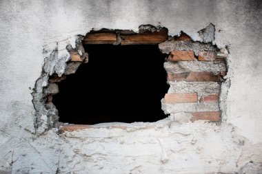 kırık duvara korku sahnesi için kullanın