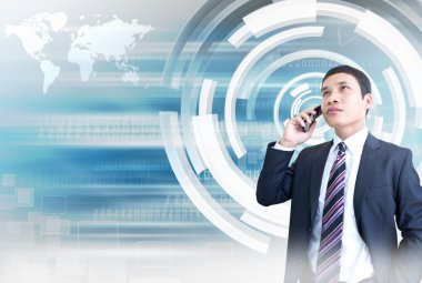 adam hitech arka plan ile telefon