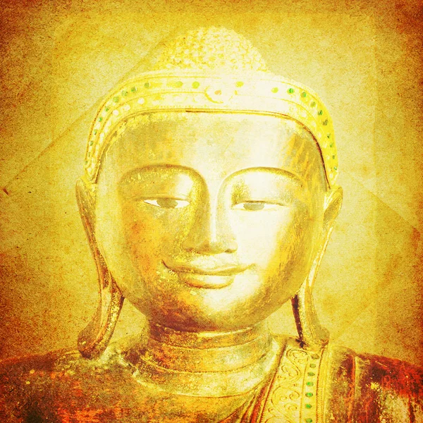 Faccia di budda d'oro — Foto Stock