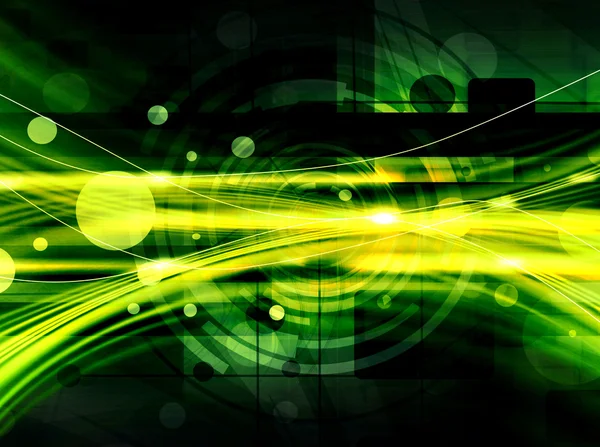 Plano de fundo da tecnologia abstrato verde — Fotografia de Stock