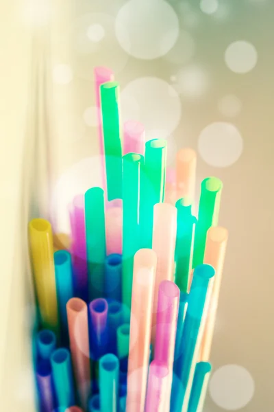 Colorful Of straw Composition Series — Stock Photo, Image
