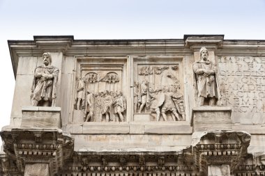 Details of Arch of Constantine in Rome, Italy clipart