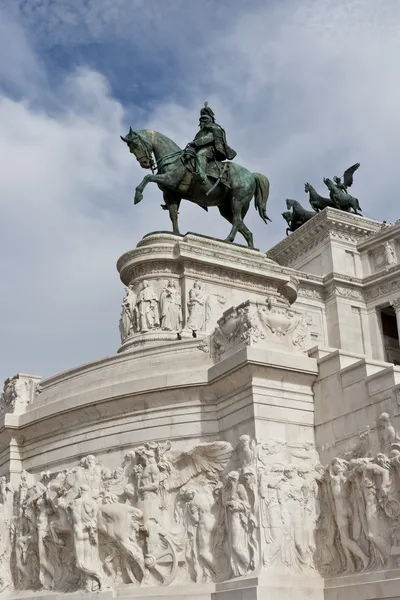 Podrobnosti o památník vittorio emanuele v Římě, Itálie — Stock fotografie