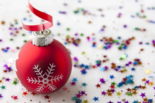 Christmas festive background with baubles — Stock Photo, Image