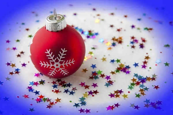 Christmas festive background with baubles — Stock Photo, Image